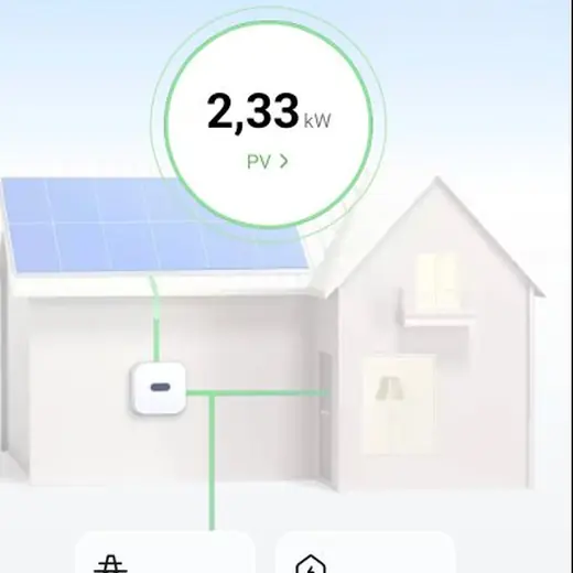 App FusionSolar — production temps réel 2,33 kW